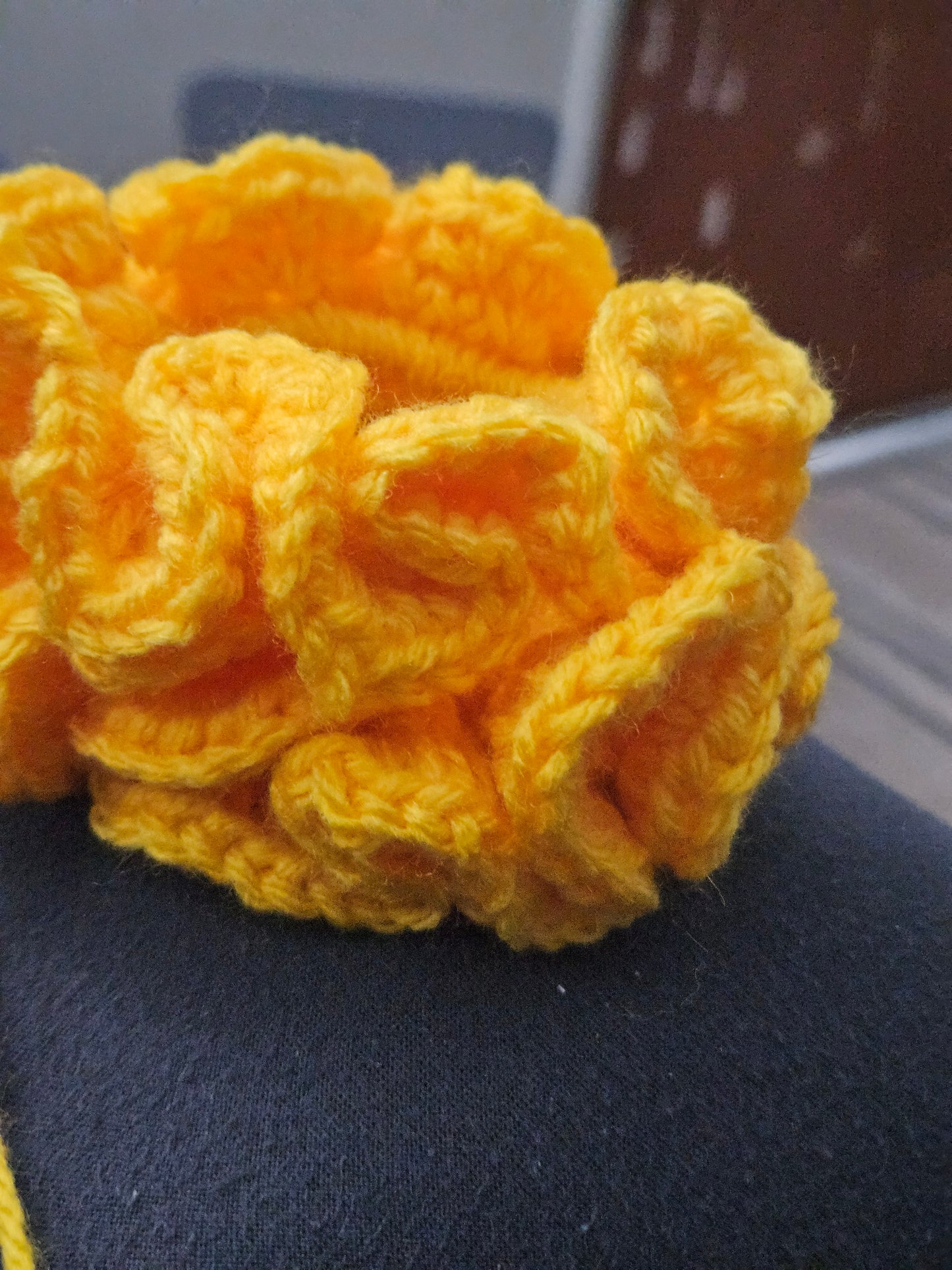 Yellow Crochet Scrunchies