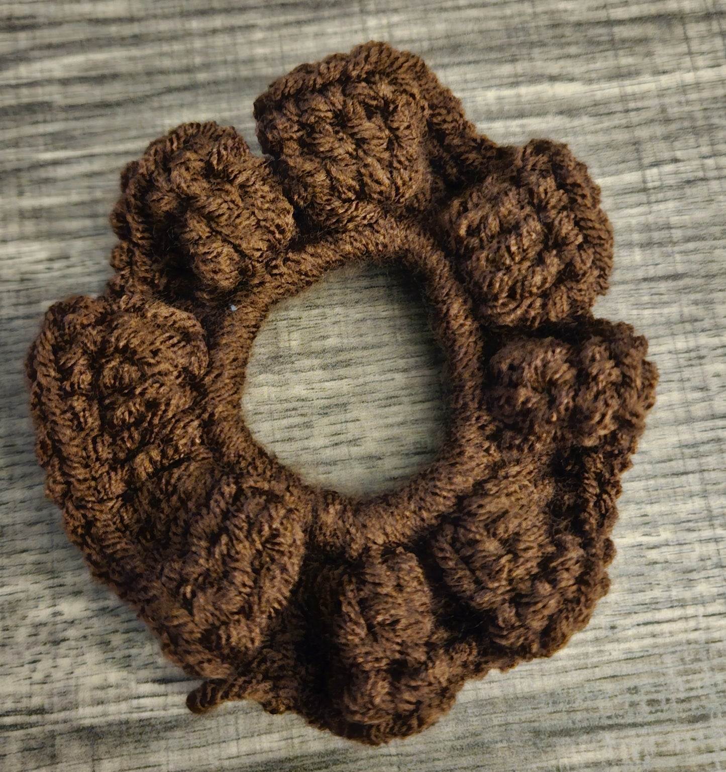 Brown Crochet Scrunchies