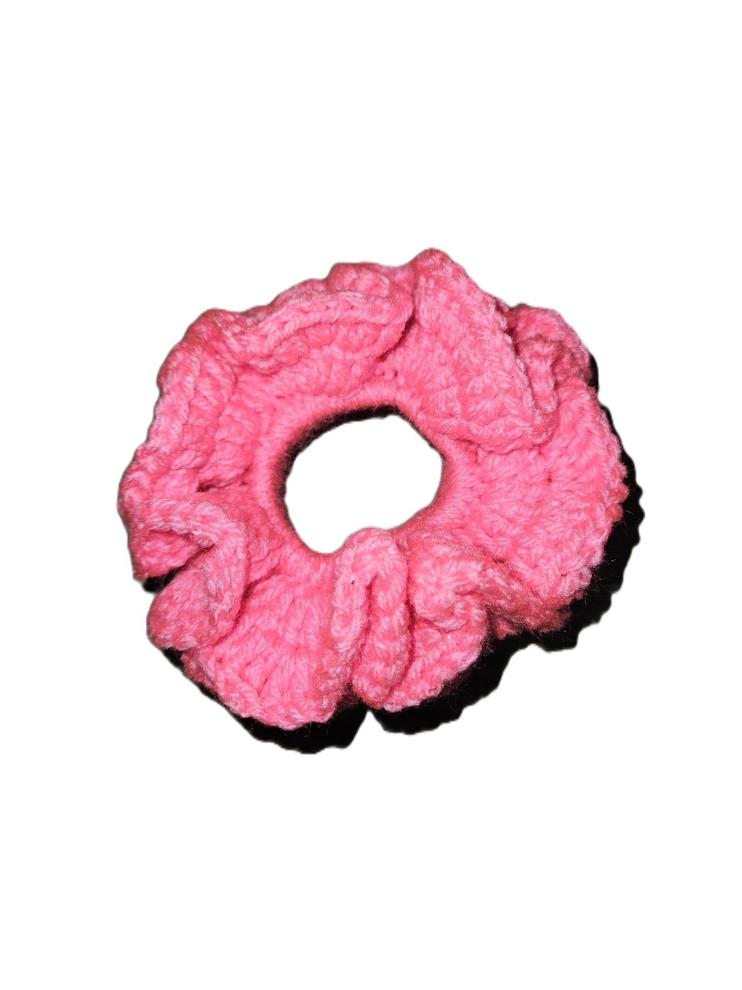Pink Crochet Scrunchie