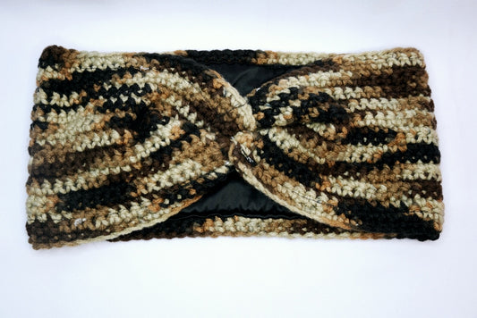 Brown Bold Headband winter Accessories