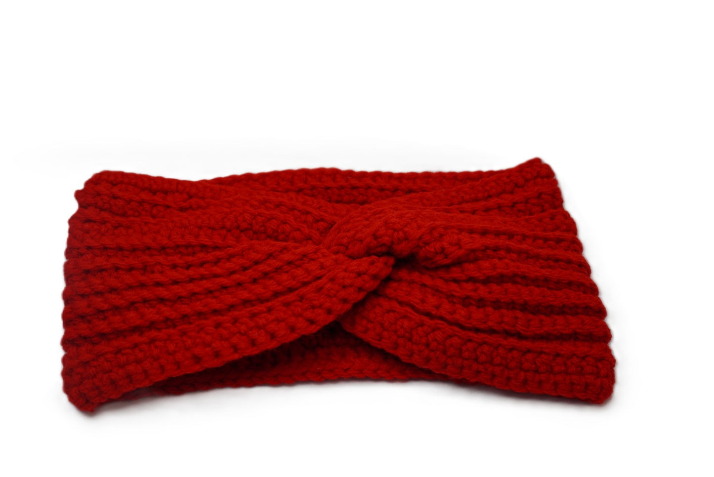 Red Twisted Head Ear Warmer
