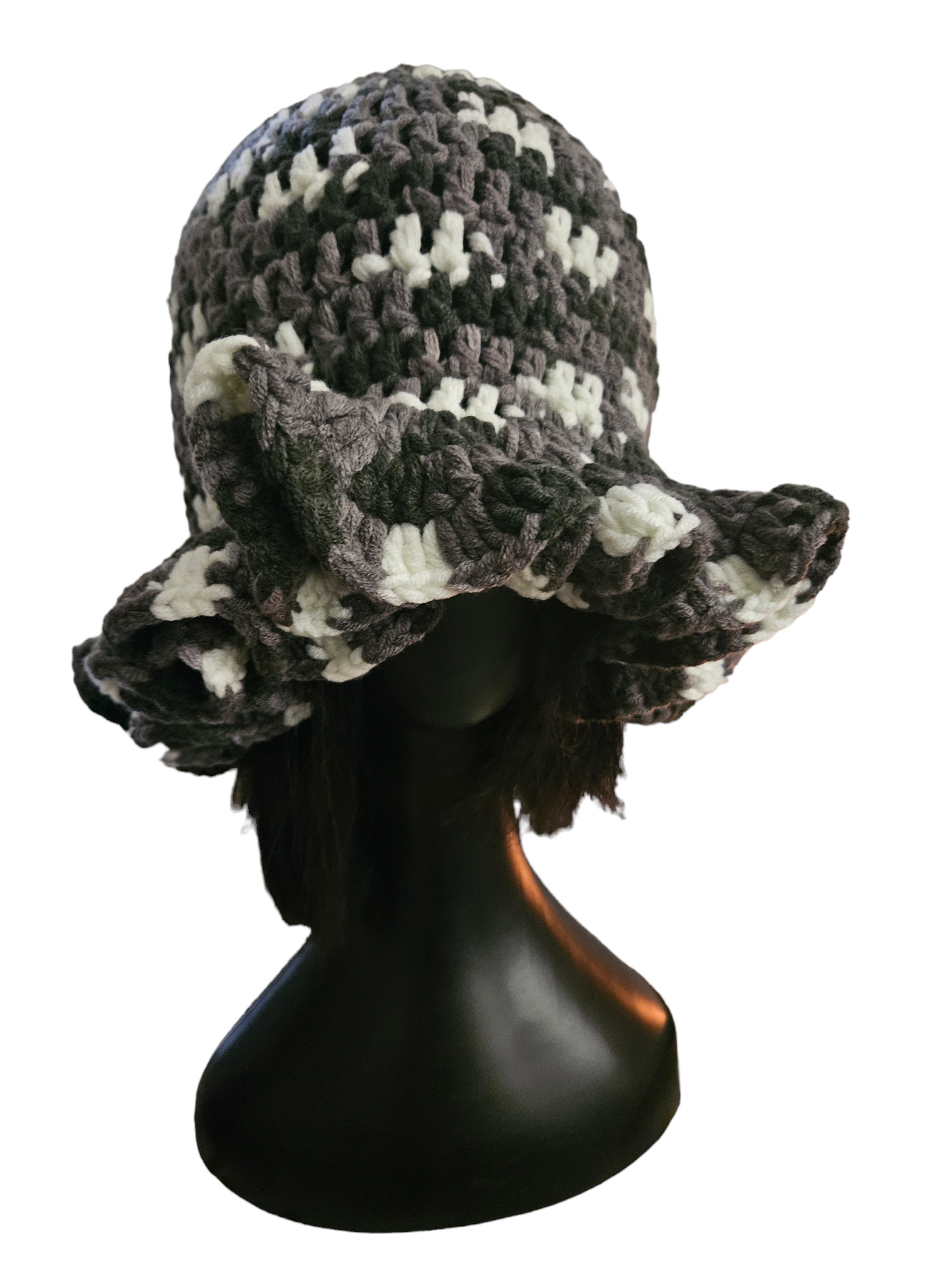 Cozy Elegance: Handmade Ruffle Crochet Bucket Hat