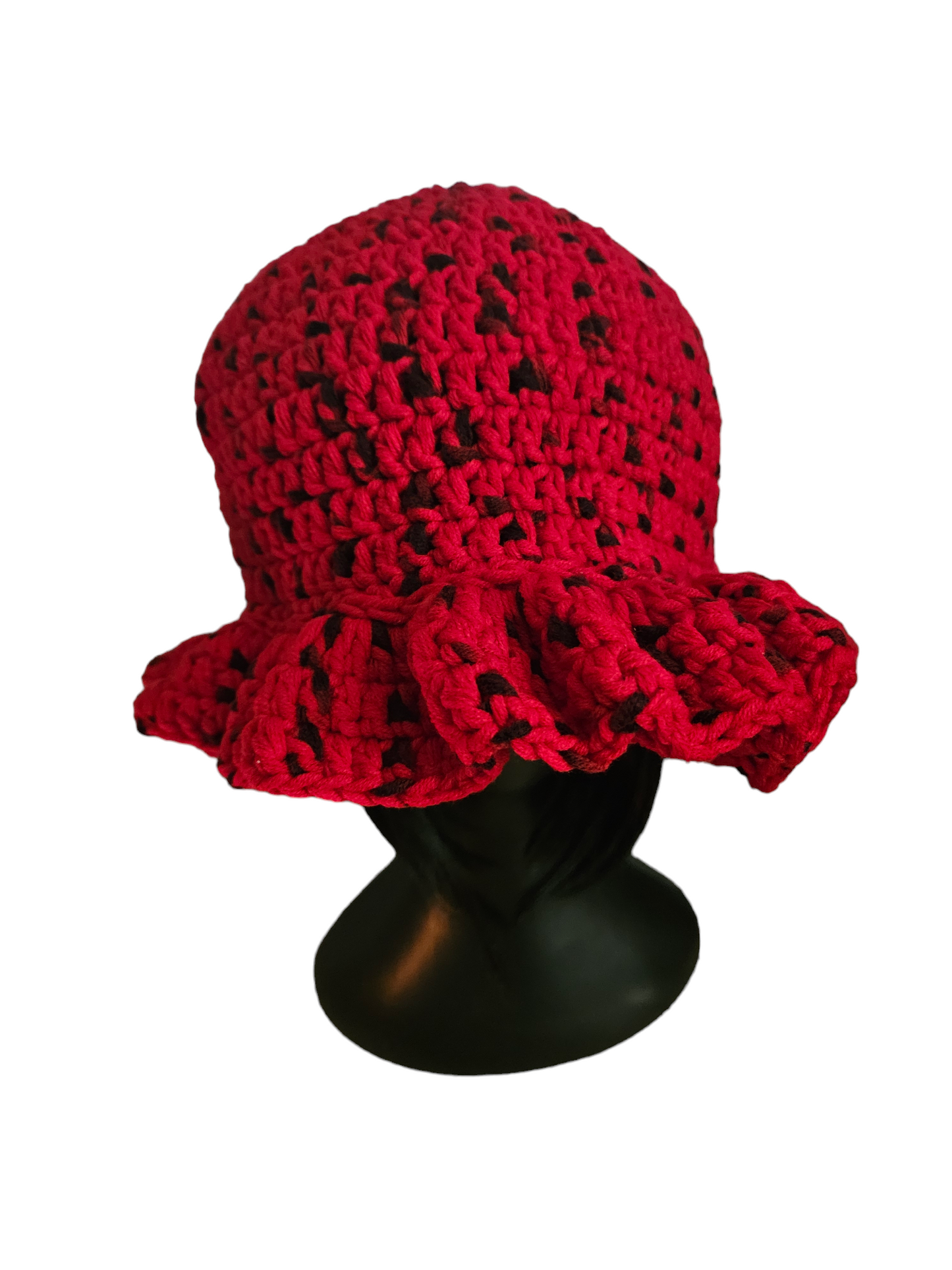 Cozy Elegance: Handmade Ruffle Crochet Bucket Hat