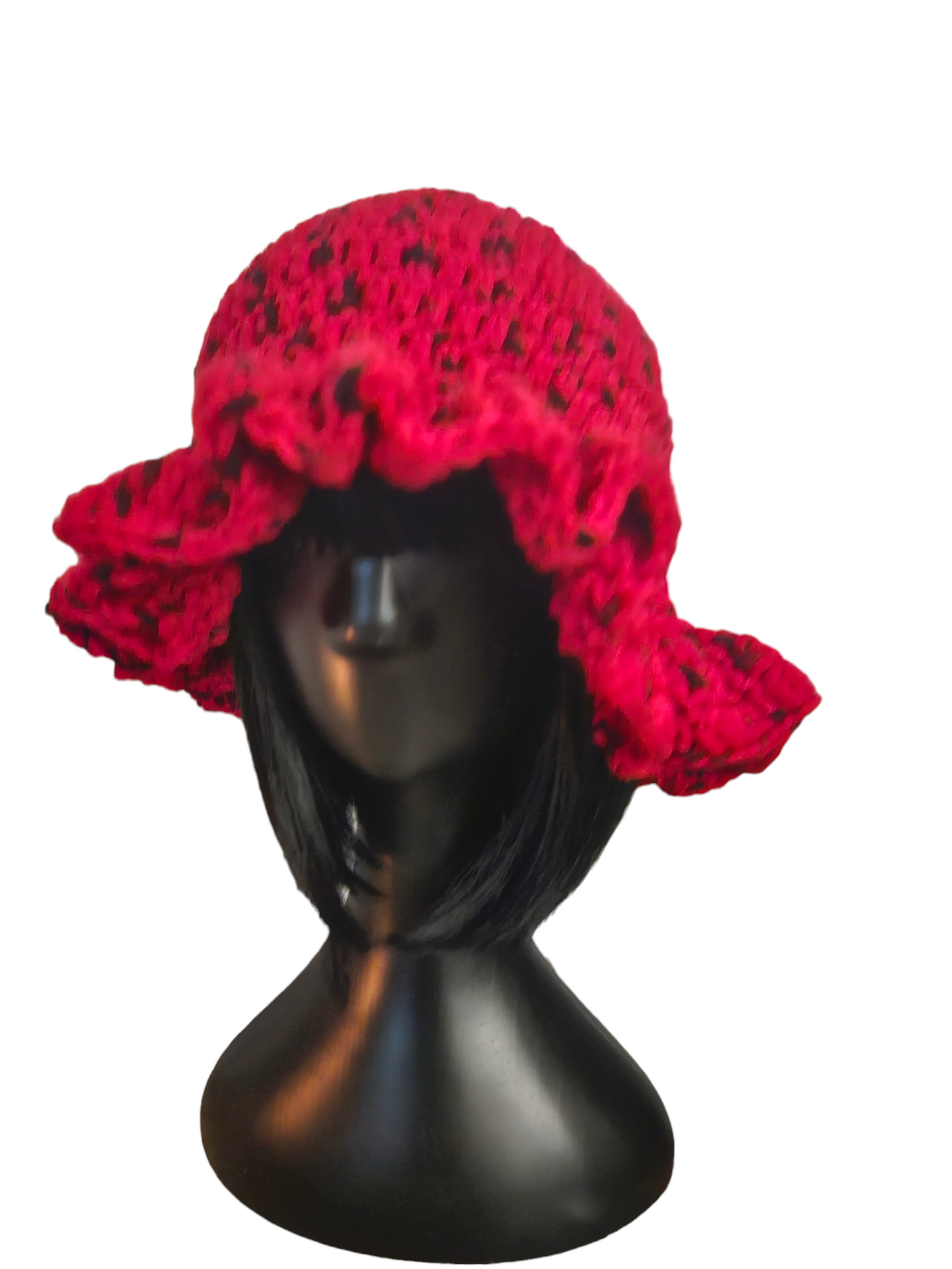 Cozy Elegance: Handmade Ruffle Crochet Bucket Hat