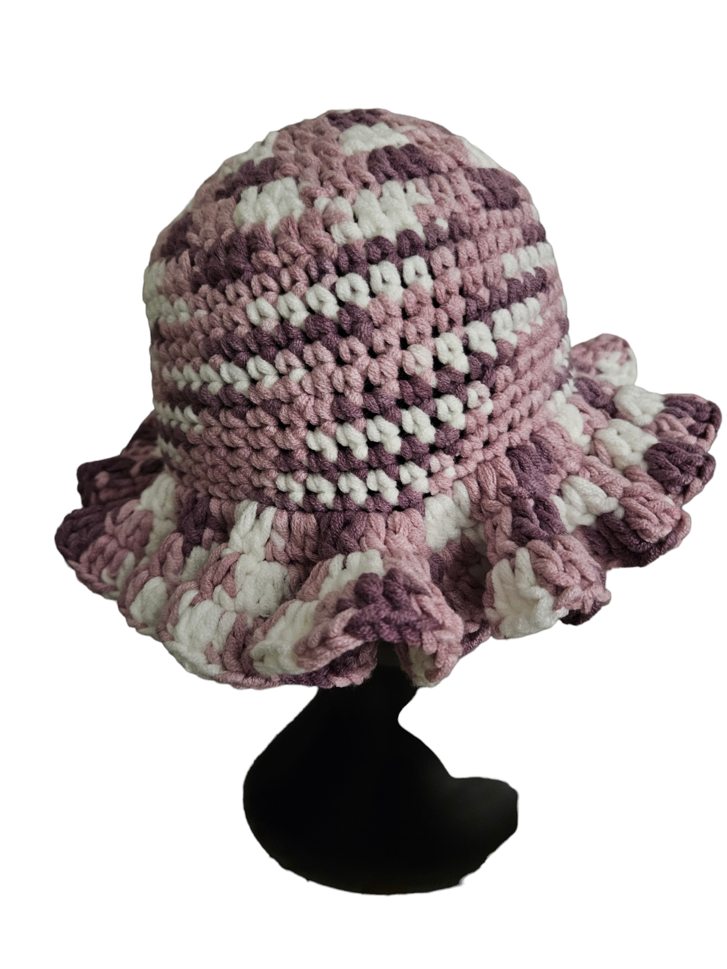 Cozy Elegance: Handmade Ruffle Crochet Bucket Hat