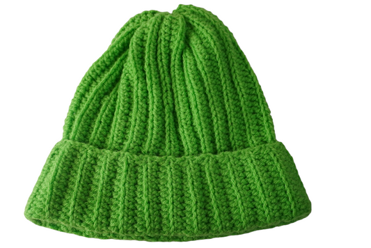 lime crochet adult-sized beanie