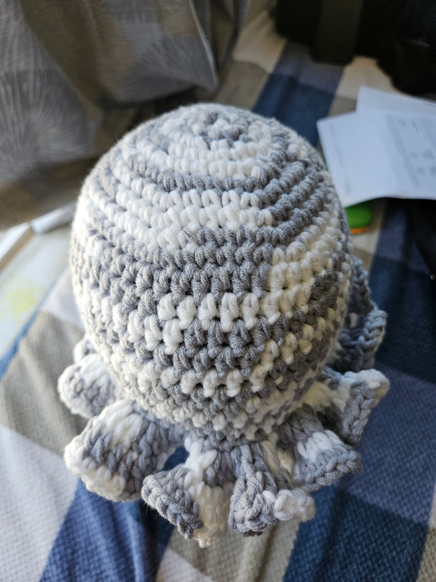 Silver Cozy Cotton Yarn Ruffle Hat