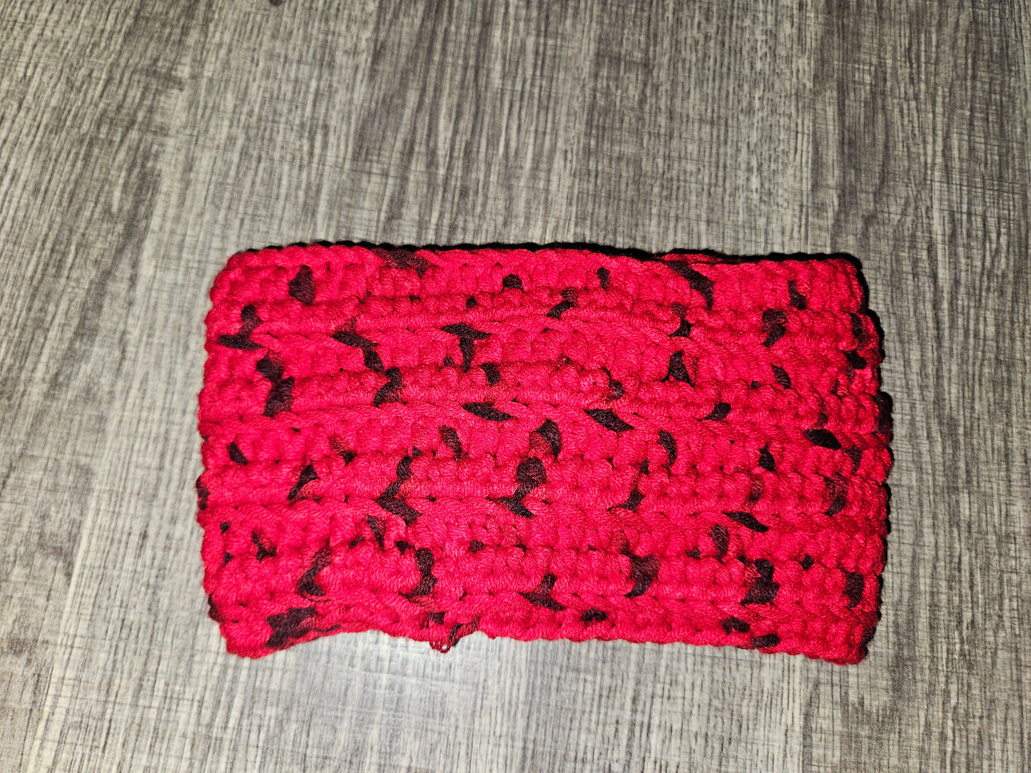 Red and Black Twisted Cotton Head Ear Warmer