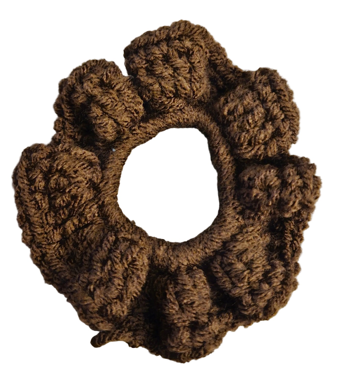 Brown Crochet Scrunchies