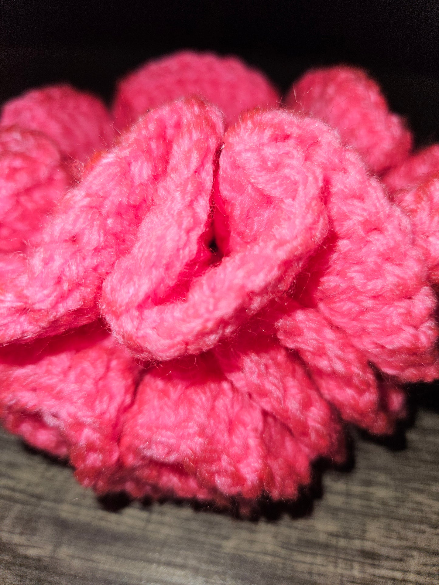 Pink Crochet Scrunchie