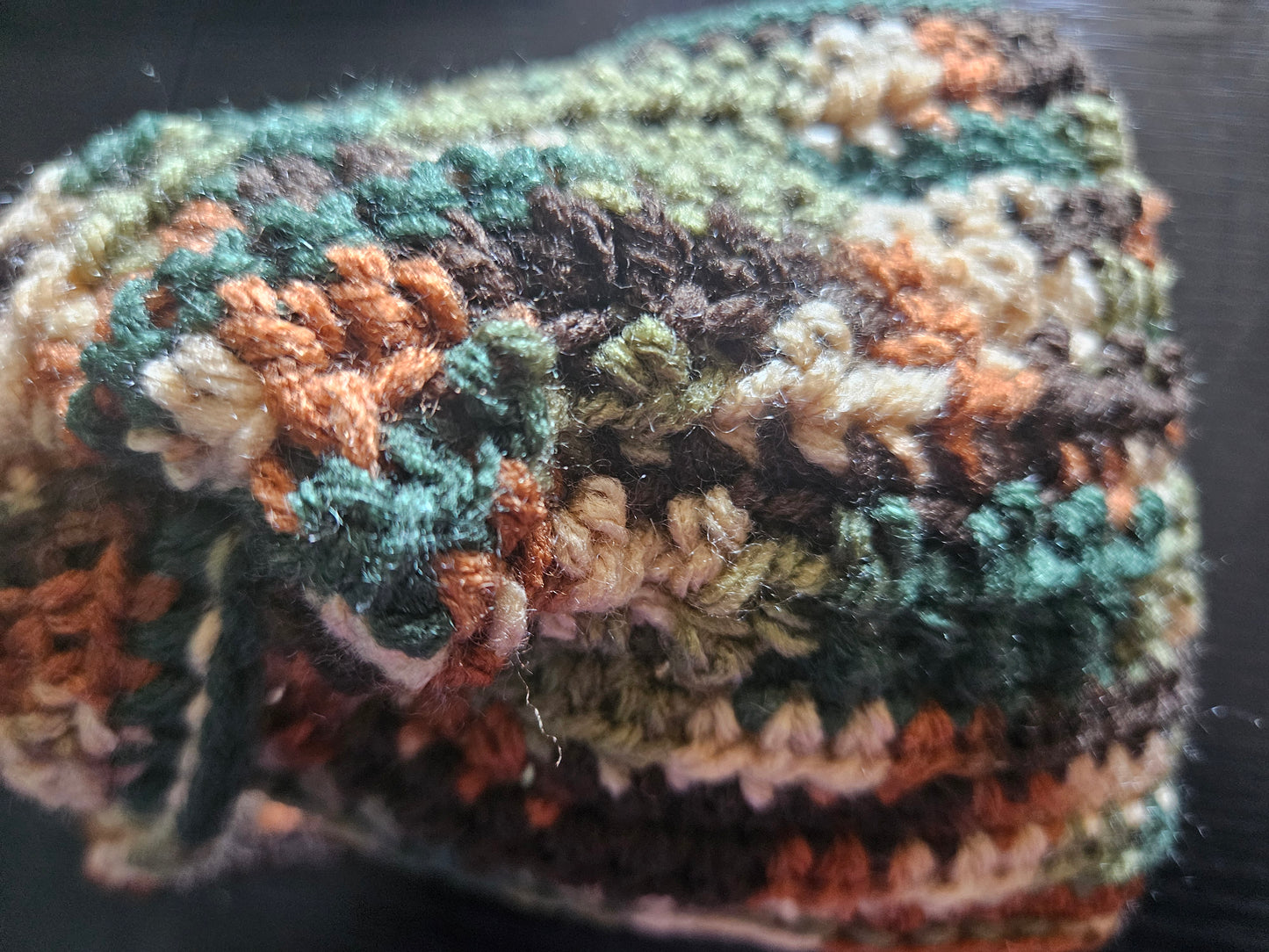 Camouflage Twisted Crochet Ear Warmer
