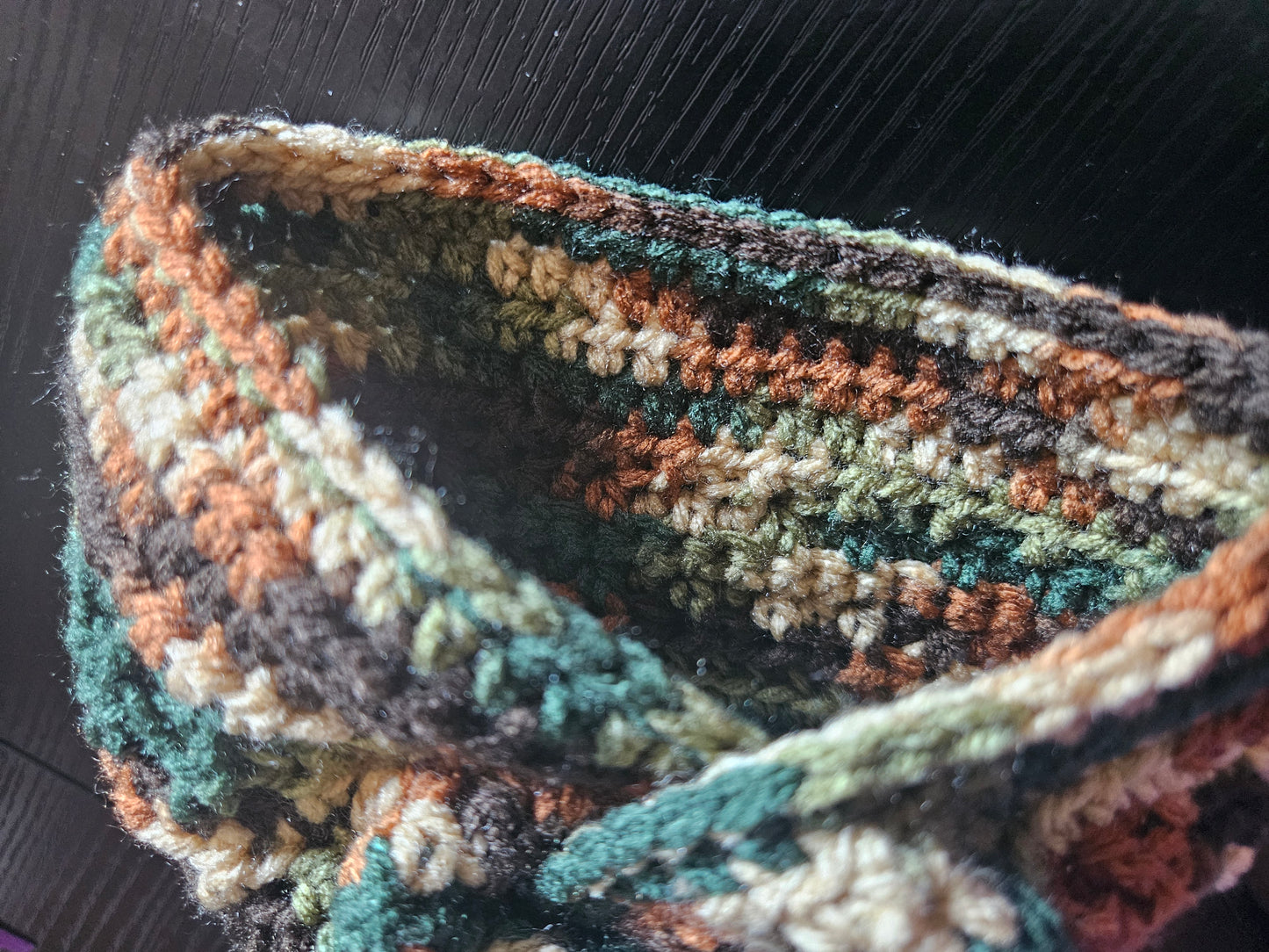 Camouflage Twisted Crochet Ear Warmer