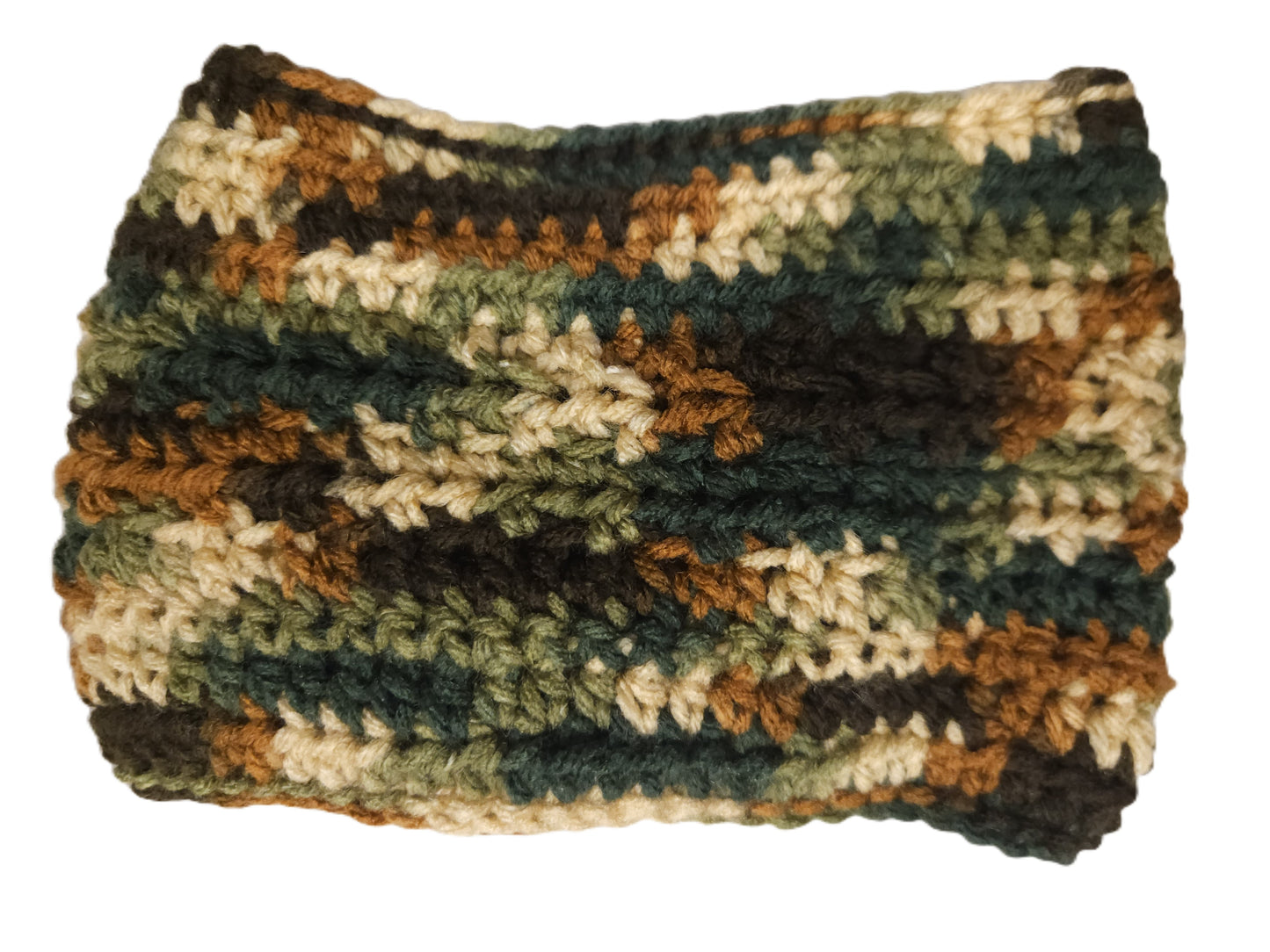Camouflage Twisted Crochet Ear Warmer