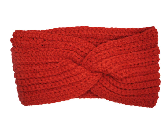 Red Twisted Head Ear Warmer