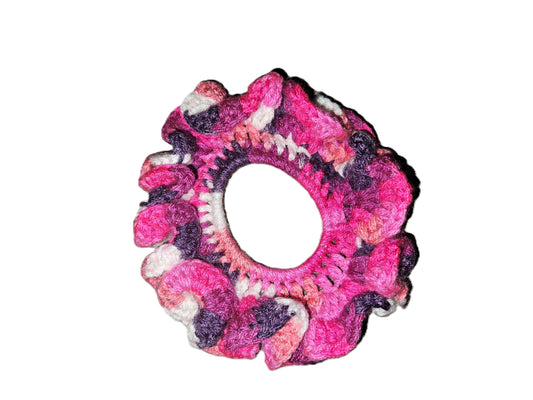 Pink Crochet Scrunchies