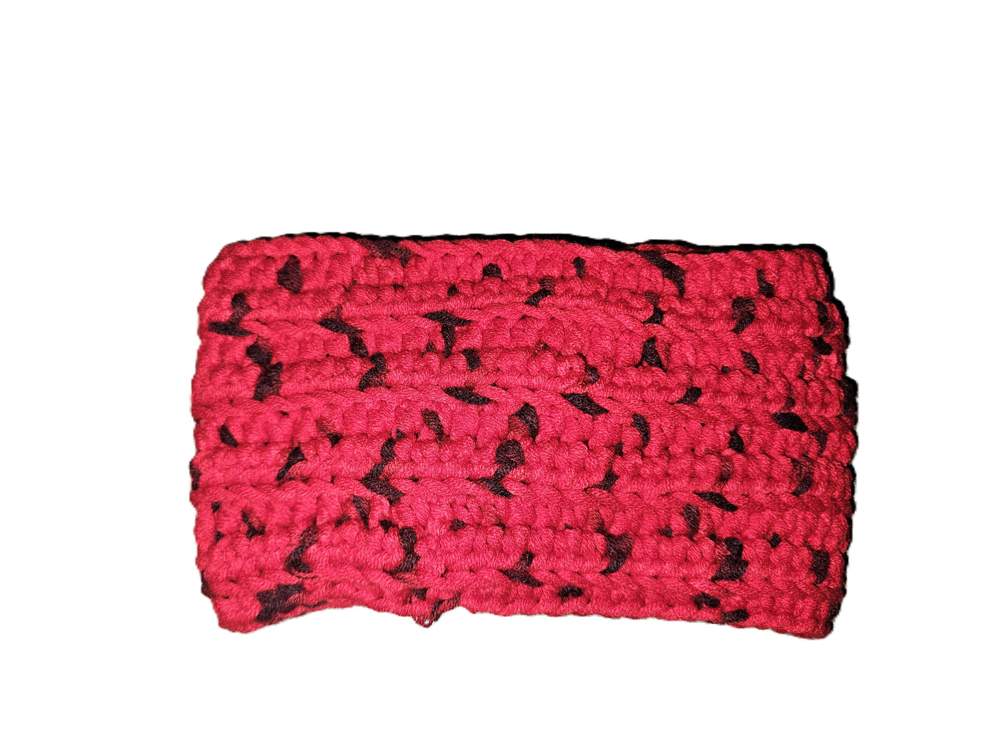 Red and Black Twisted Cotton Head Ear Warmer