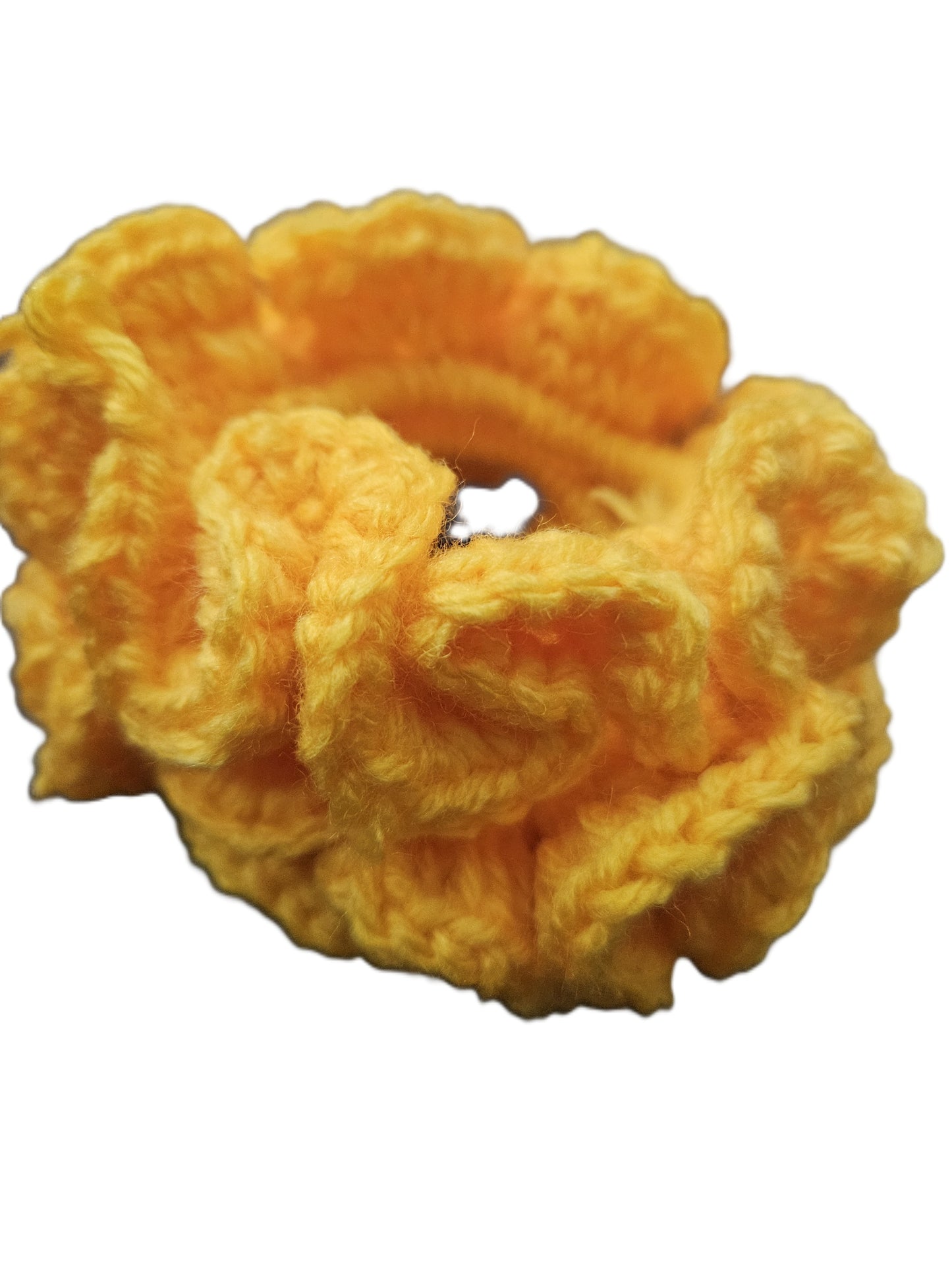 Yellow Crochet Scrunchies